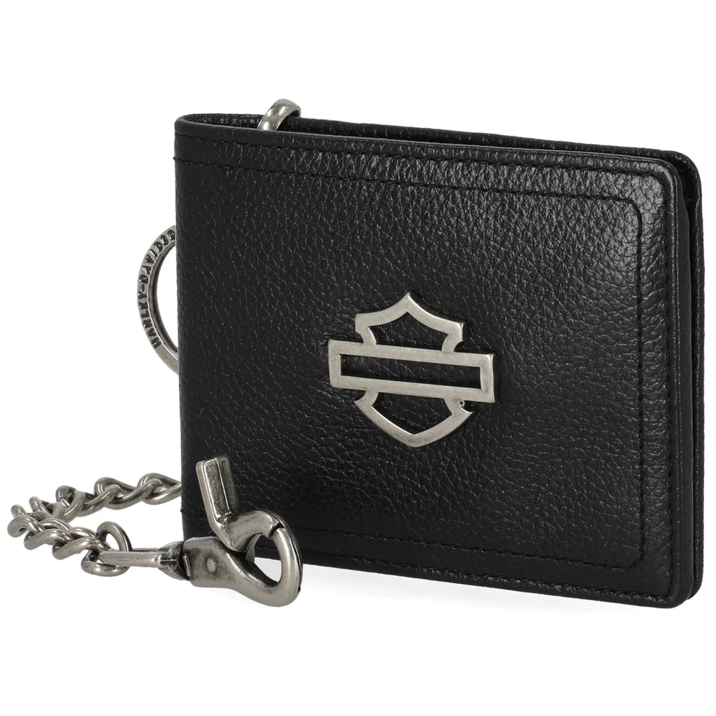 Harley-Davidson Open Bar and Shield Slimfold Chain Wallet
