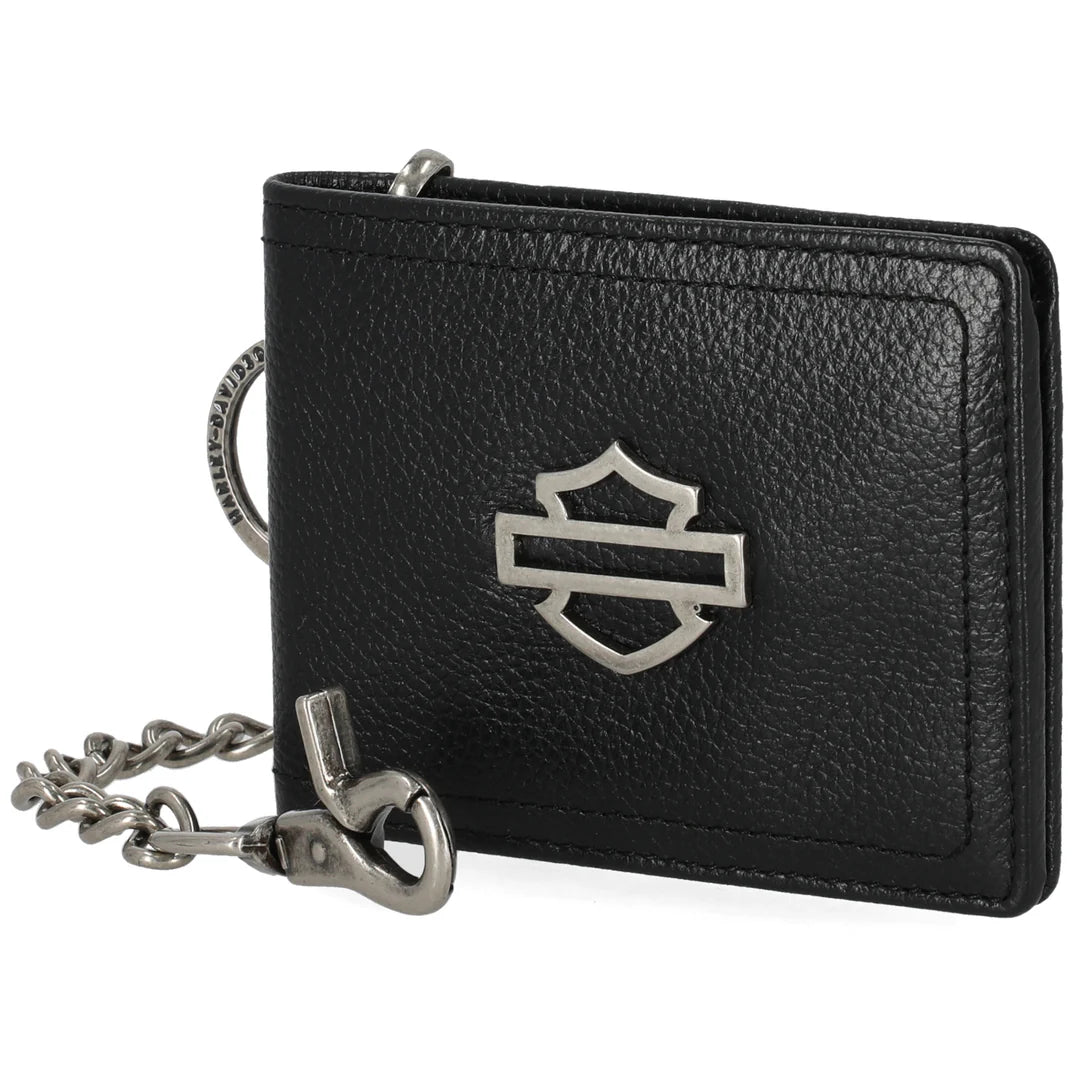 Harley-Davidson Open Bar and Shield Slimfold Chain Wallet