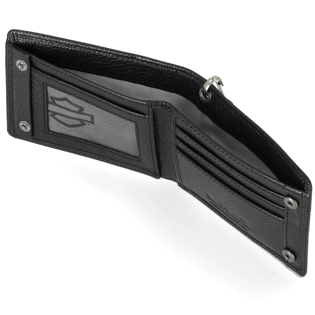 Harley-Davidson Open Bar and Shield Slimfold Chain Wallet
