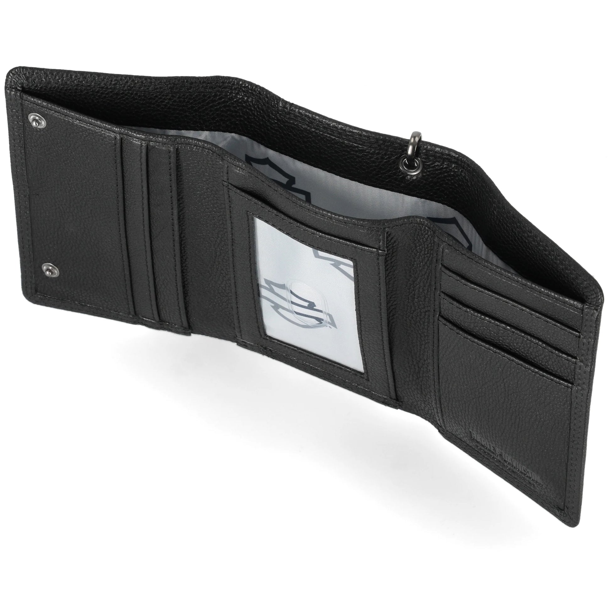 Harley-Davidon Skull Emboss Trifold Chain Wallet