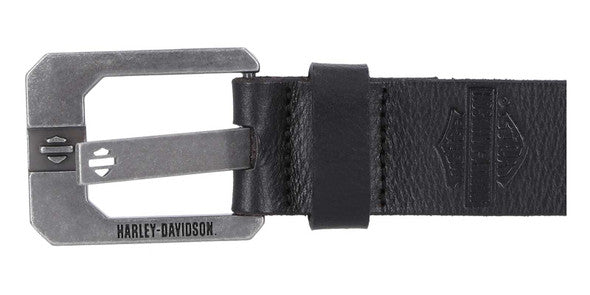Harley-Davidson Die Cut Open Bar and Shield Belt - Black