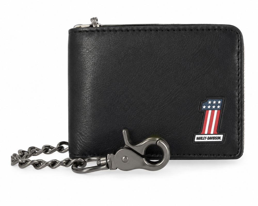 Harley-Davidson #1 Logo Billfold Chain Black