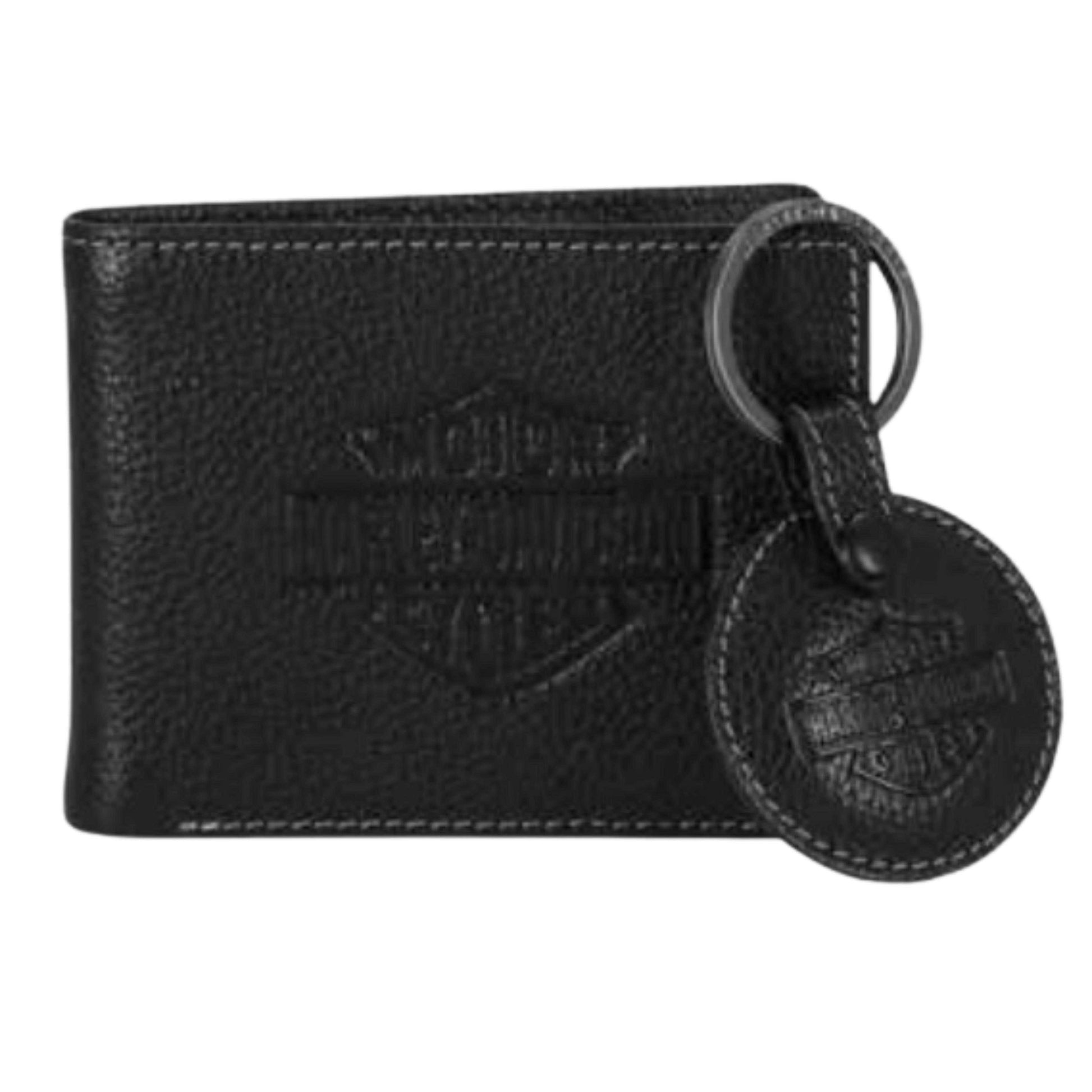 HARLEY-DAVIDSON BOXED WALLET & KEY FOB BLACK