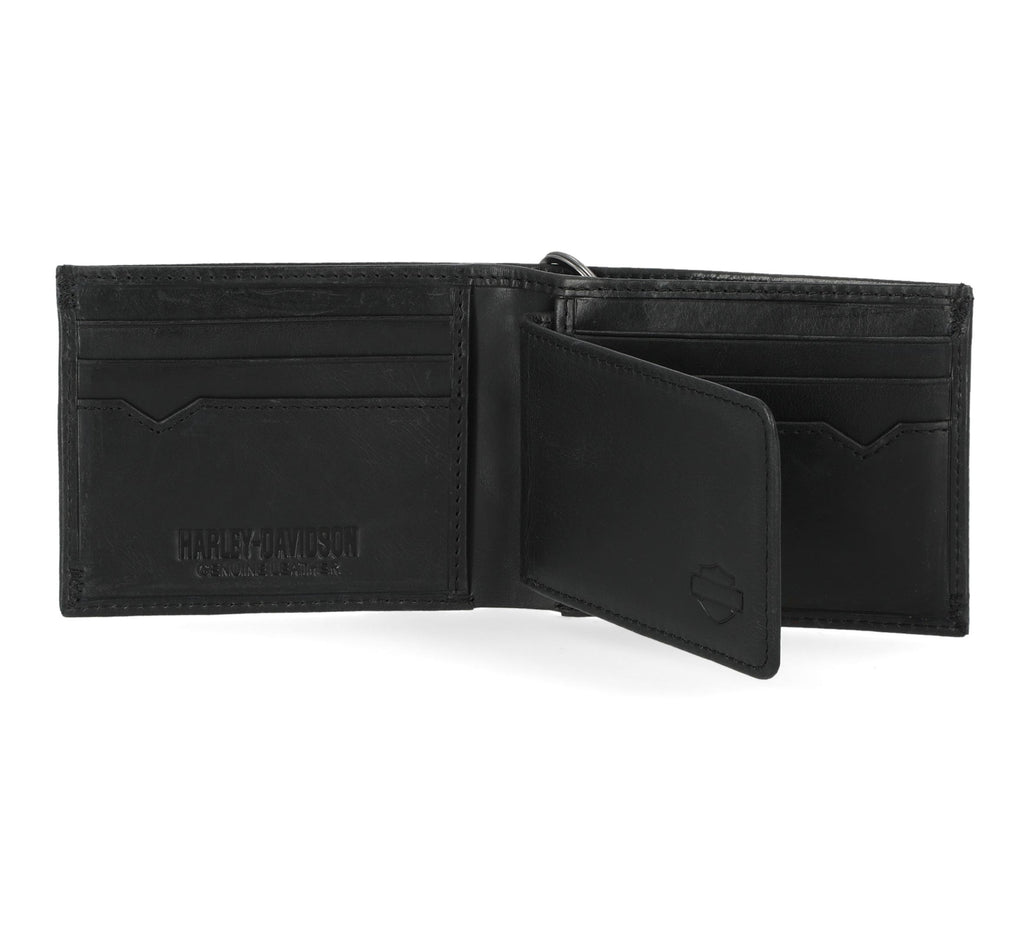 HARLEY-DAVIDSON MENS UNIVRSAL CLASSIC BILLFOLD WITH CHAIN