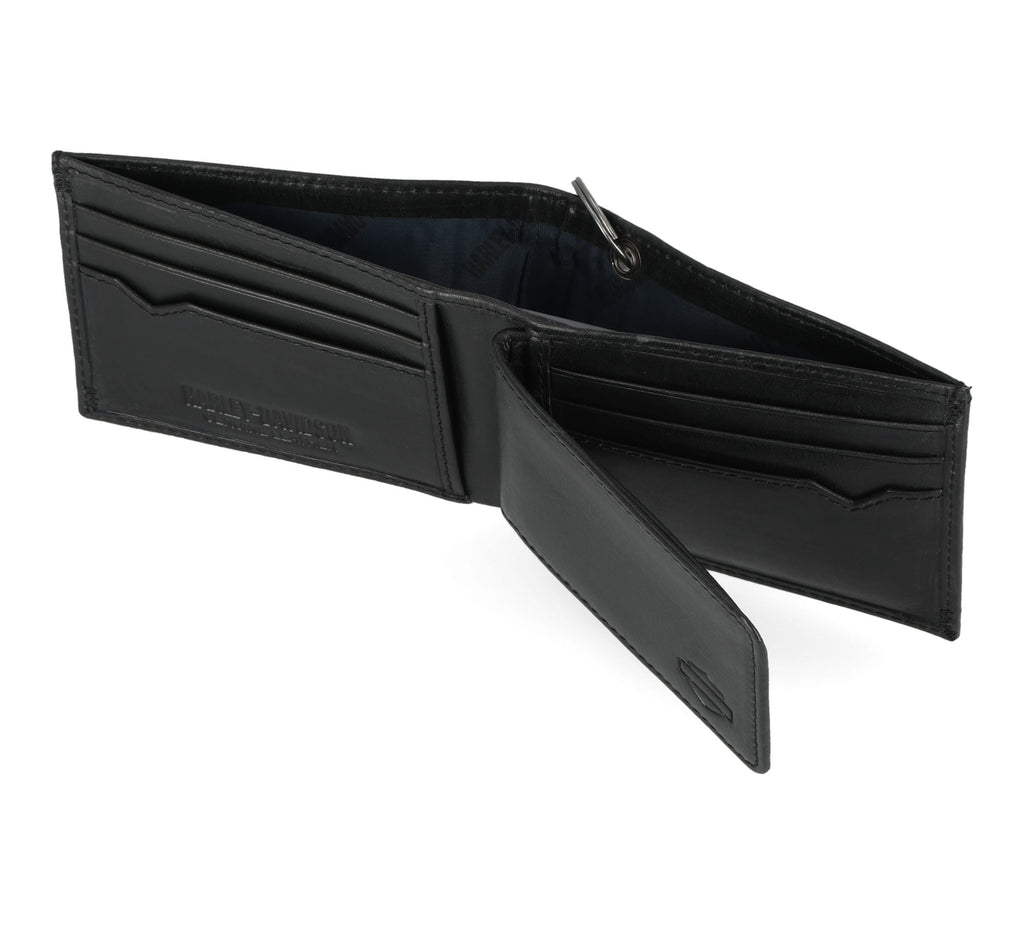 HARLEY-DAVIDSON MENS UNIVRSAL CLASSIC BILLFOLD WITH CHAIN