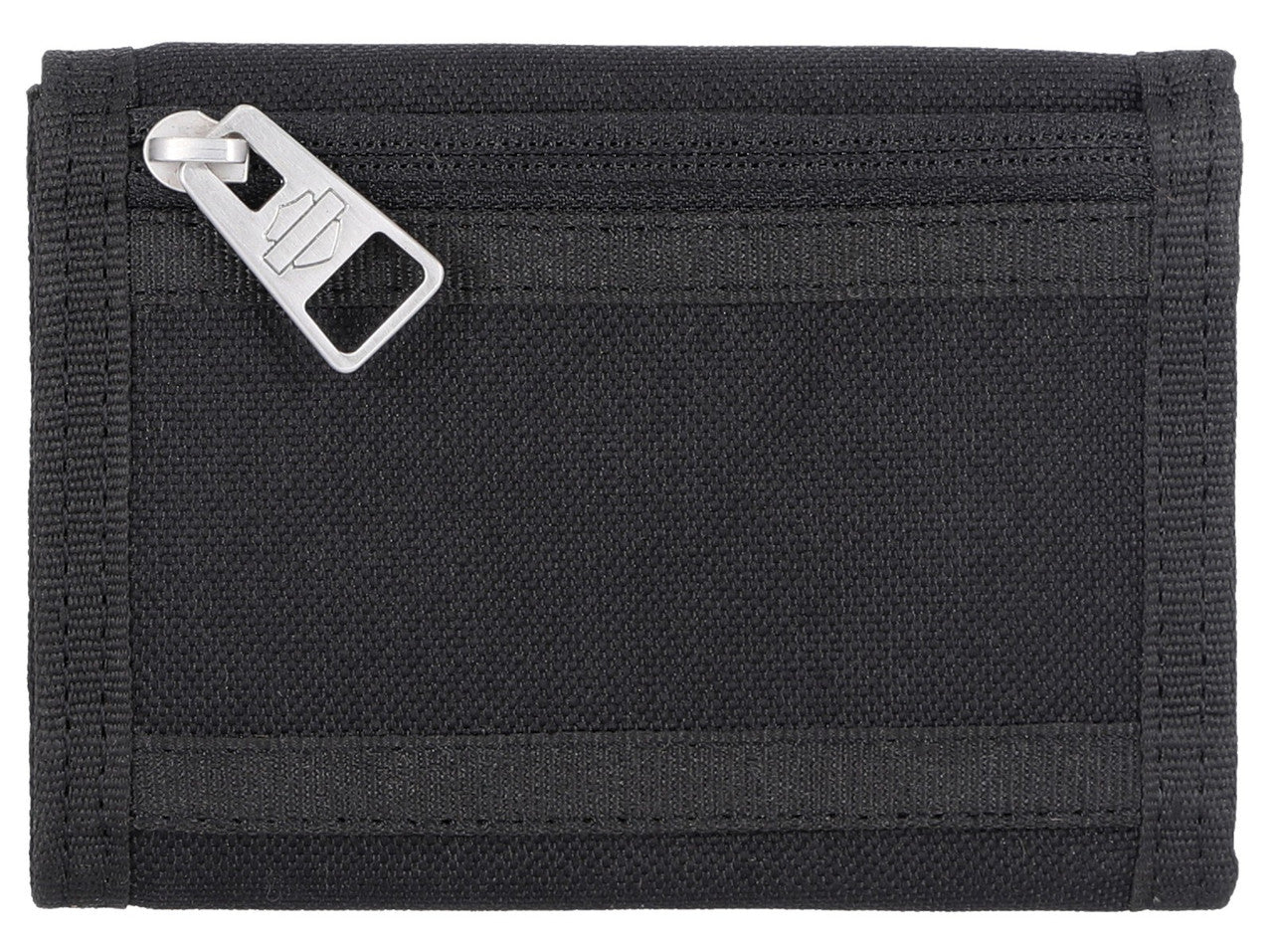 Harley-Davidson Men's H-D Arched Script Logo Tri-Fold Polyester Wallet - Black