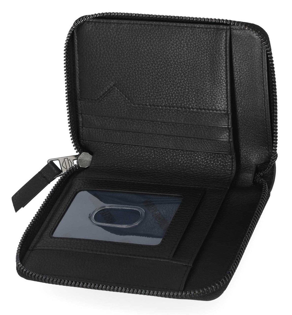 Harley-Davidson Womens Classic Leather Small Zip Around Wallet