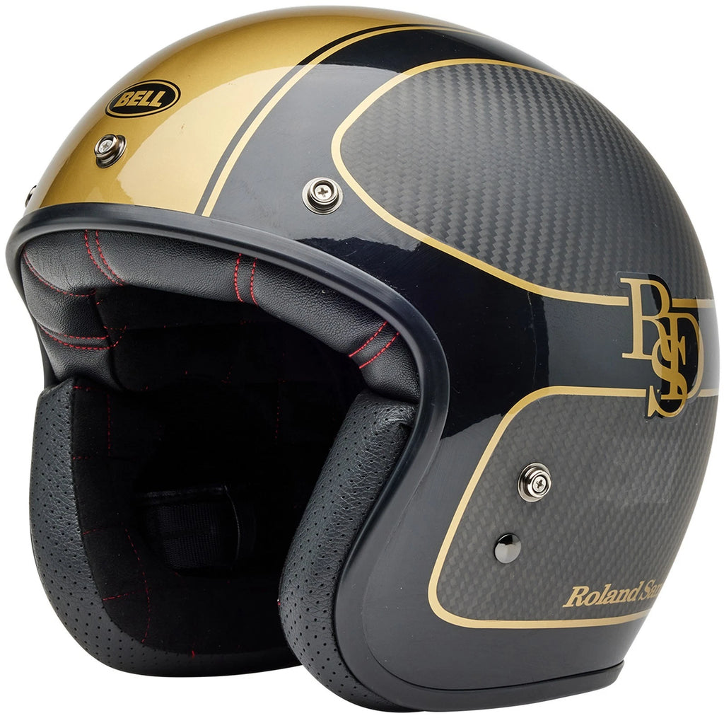 Bell Helmets Bell Custom 500 Carbon RSD Open Face Helmet Black/Gold - Limited Edition