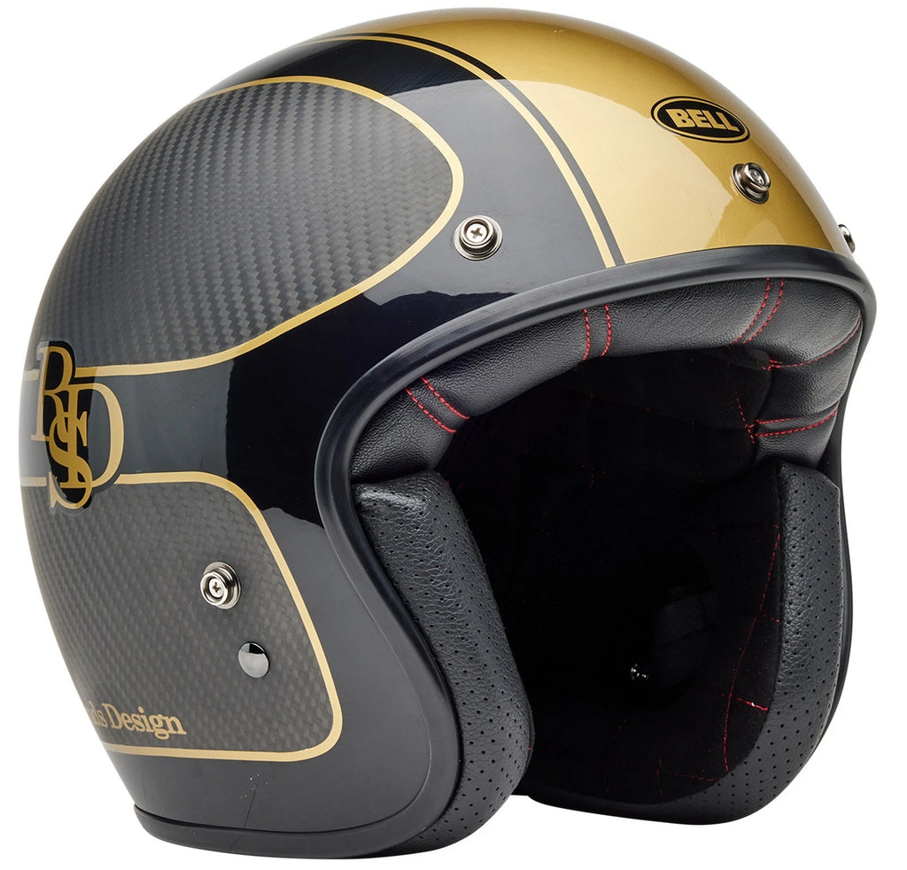 Bell Helmets Bell Custom 500 Carbon RSD Open Face Helmet Black/Gold - Limited Edition