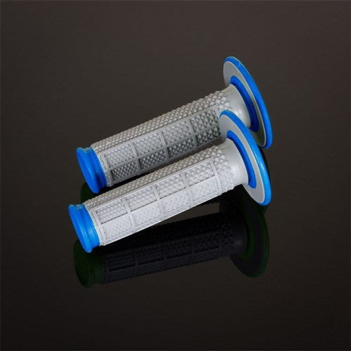 RENTHAL GRIPS DUAL COMPOUND TAPERED HALF WAFFLE BLU/GRY Q70 (G162)