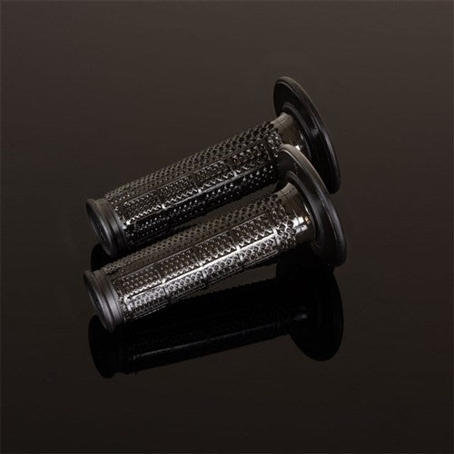 RENTHAL GRIPS DUAL COMPOUND ULTRA TACKY TAPERED HALF WAFFLE BLK Q70 (G198)