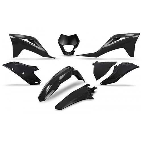 UFO GAS GAS PLASTICS KIT WITH H/LIGHT SHROUD EC/EC-F 21-23 BLK (WILL BECOME GGKIT703FE001) 