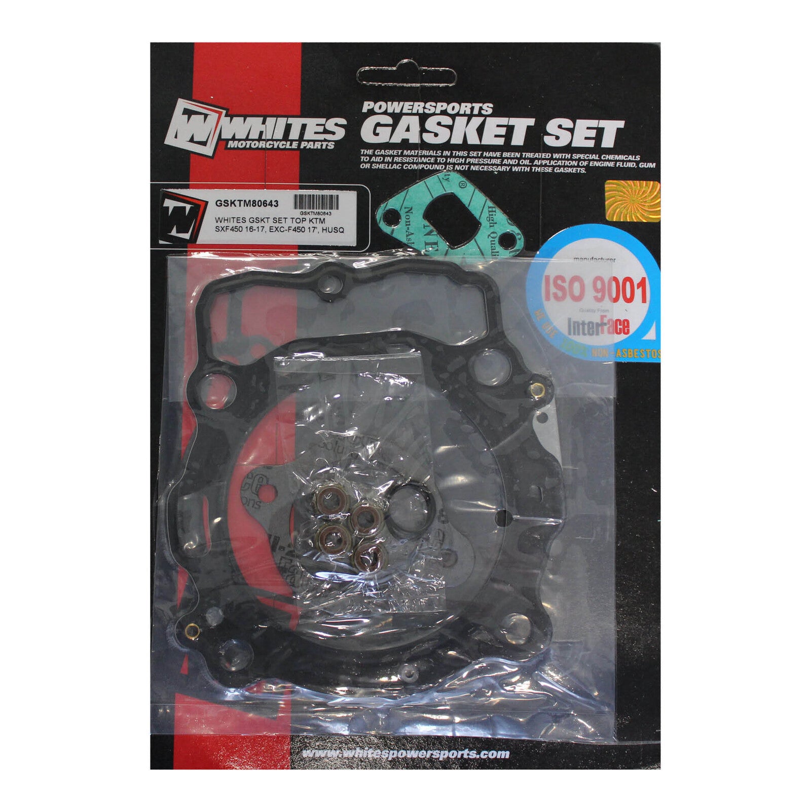 Whites Gasket Set Top KTM SX-F 450 '16-'17  EXC-F 450 '17  Husqvarna