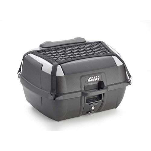 GIVI MONOLOCK TOPCASE 45L BLACK/SILVER - INCLUDES UNIVERSAL PLATE (B45+)