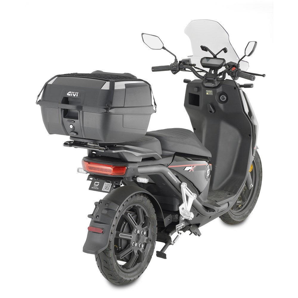 GIVI MONOLOCK TOPCASE 45L BLACK/SILVER - INCLUDES UNIVERSAL PLATE (B45+)
