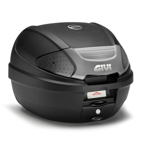 GIVI MONOLOCK TOPCASE 30L TECH BLACK/CLEAR - INCLUDES UNIVERSAL PLATE (E300NT2B)
