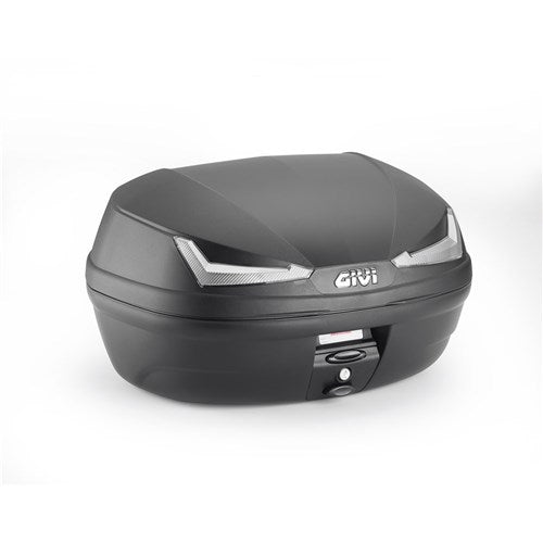 GIVI MONOLOCK TOPCASE 45L TECH BLACK/CLEAR - INCLUDES UNIVERSAL PLATE (E455NT)