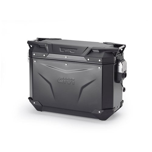 GIVI TREKKER OUTBACK EVO SMART 37L ALLOY BLACK PANNIER LEFT (SINGLE) CAM (SOLD WITHOUT LOCK) (OBKEV37BL)