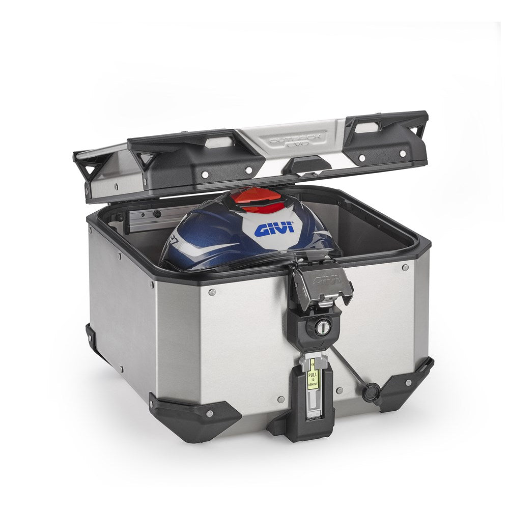 GIVI TREKKER OUTBACK EVO SMART MONOKEY TOPCASE 42L - SILVER (SOLD WITHOUT LOCK) (OBKEV42A)