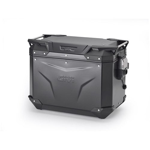 GIVI TREKKER OUTBACK EVO SMART 48L ALLOY BLACK PANNIER LEFT (SINGLE) CAM (SOLD WITHOUT LOCK) (OBKEV48BL)