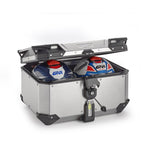 GIVI TREKKER OUTBACK EVO SMART MONOKEY TOPCASE 58L - SILVER (SOLD WITHOUT LOCK) (OBKEV58A)