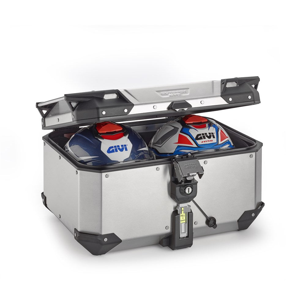 GIVI TREKKER OUTBACK EVO SMART MONOKEY TOPCASE 58L - SILVER (SOLD WITHOUT LOCK) (OBKEV58A)