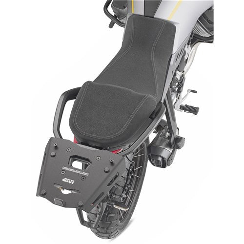 GIVI SPECIFIC MONOKEY ALUMINIUM REAR RACK - MOTO GUZZI STELVIO 24- (PLATE INCLUDED) (SRA8208)