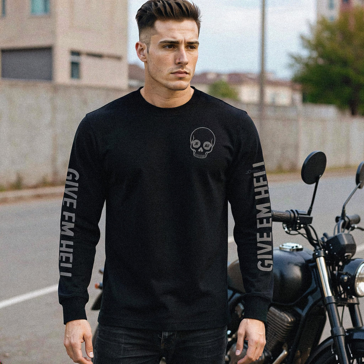 Johnny Reb Give Em Hell Protective Kevlar Lined Long Sleeve T-Shirt - Black - product image 2