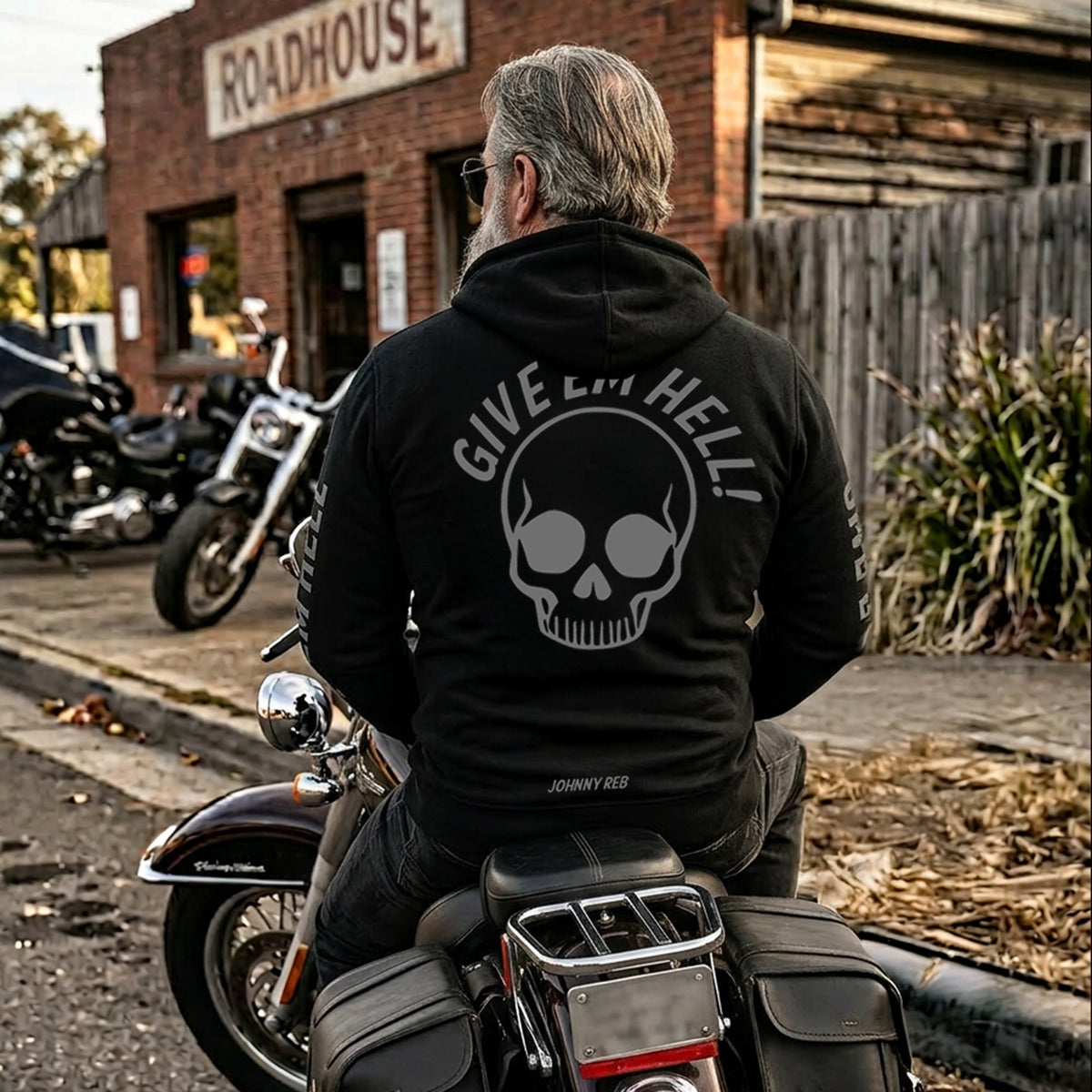 Johnny Reb Give Em Hell Protective Kevlar Full-Zip Hoodie - Black - product image 2