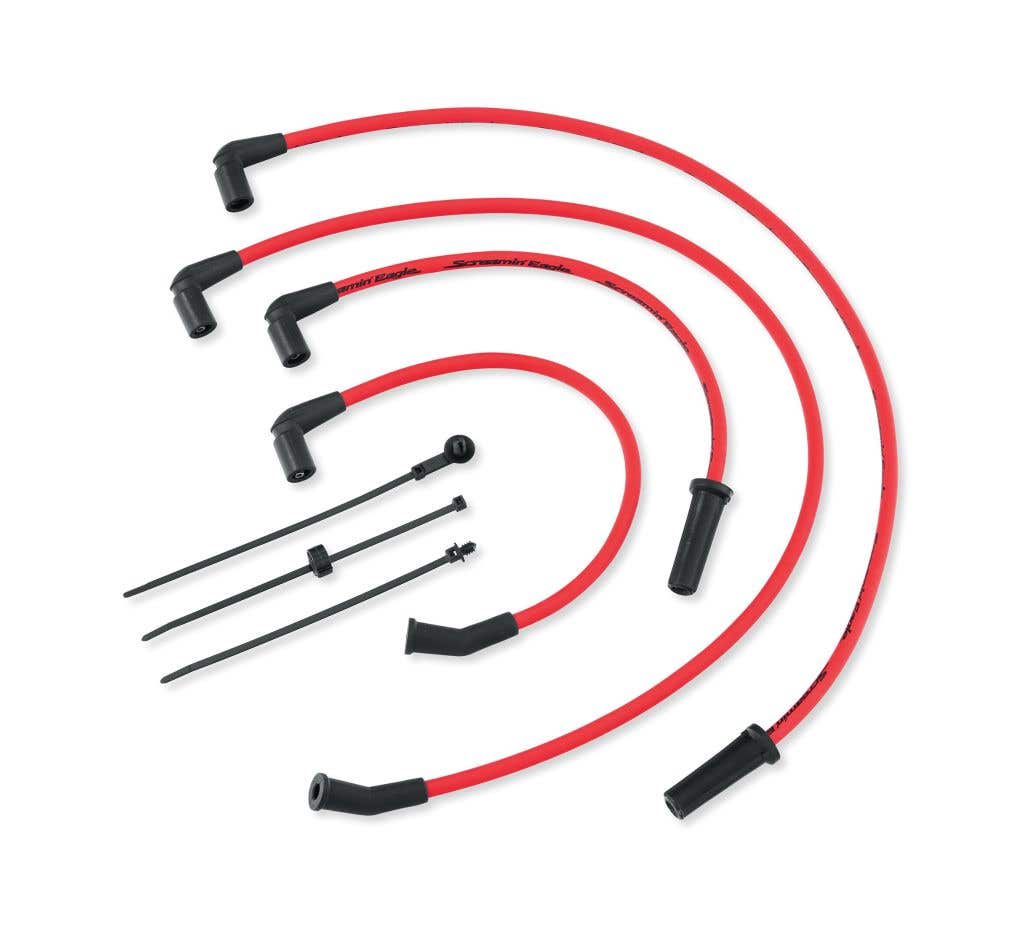 SCREAMIN' EAGLE SCREAMIN EAGLE 10MM PHAT SPARK PLUG WIRES - RED