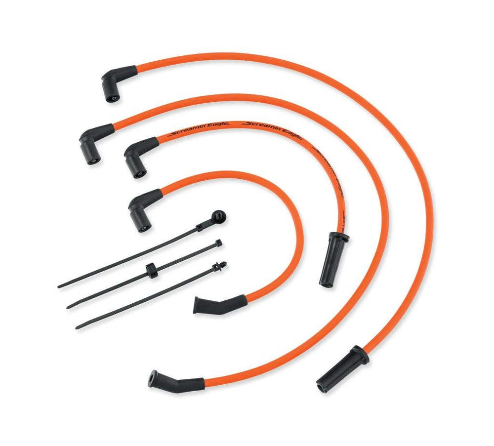 SCREAMIN' EAGLE SCREAMIN EAGLE 10MM PHAT SPARK PLUG WIRES - ORANGE