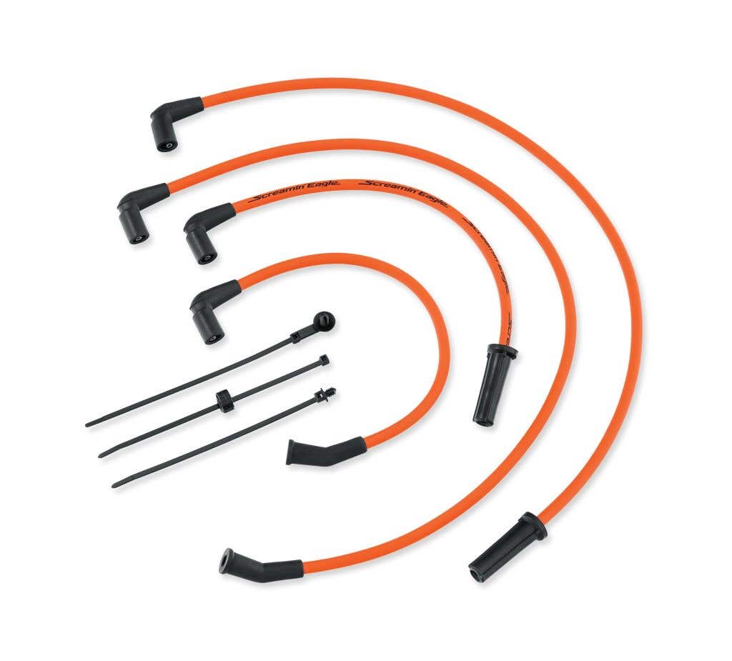 SCREAMIN' EAGLE SCREAMIN EAGLE 10MM PHAT SPARK PLUG WIRES - ORANGE