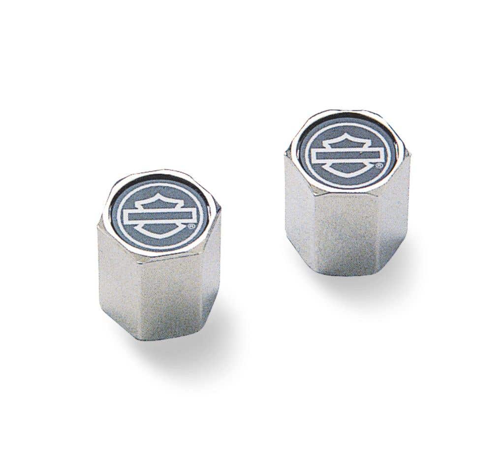 HARLEY-DAVIDSON CHROME PLATED VALVE STEM CAPS