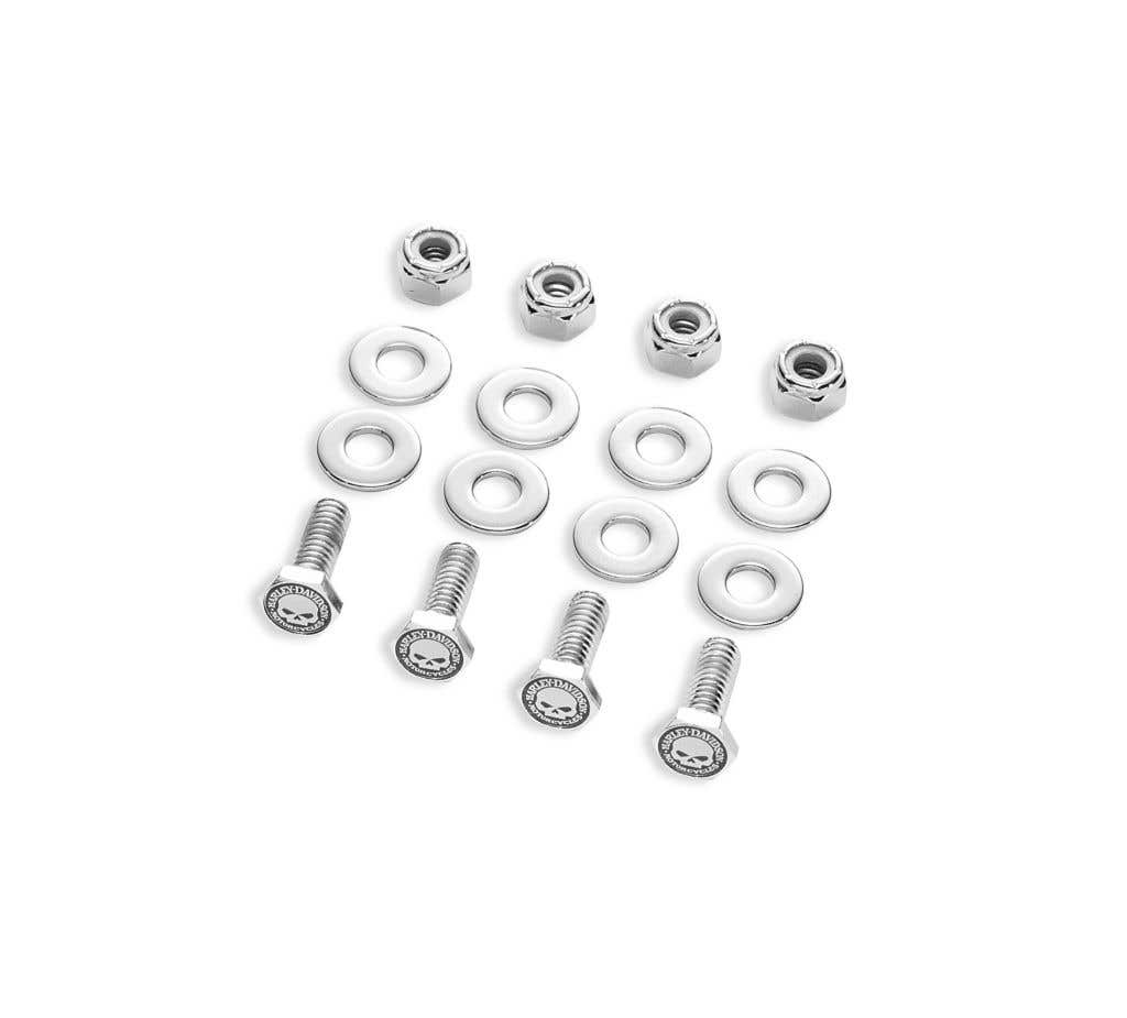 HARLEY-DAVIDSON WILLIE G SKULL COLLECTION LICENSE PLATE HARDWARE KIT