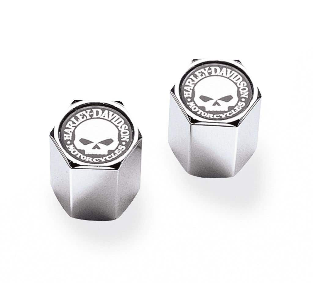 HARLEY-DAVIDSON CHROME PLATED VALVE STEM CAPS