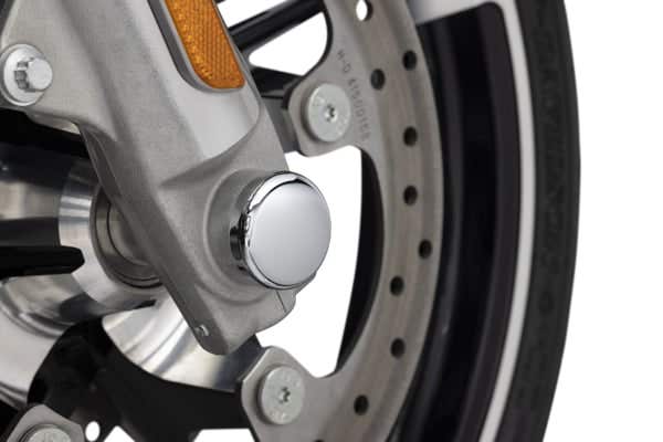 HARLEY-DAVIDSON FRONT AXLE NUT COVER - CHROME