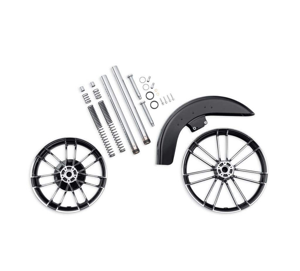 HARLEY-DAVIDSON KNOCKOUT CUSTOM WHEEL KIT - CONTRAST CHROME