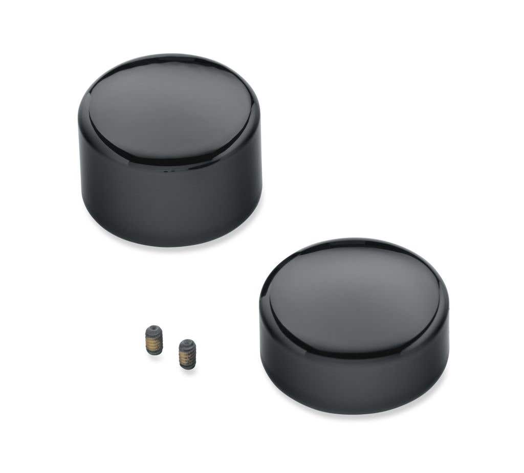 HARLEY-DAVIDSON GLOSS BLACK REAR AXLE NUT COVERS