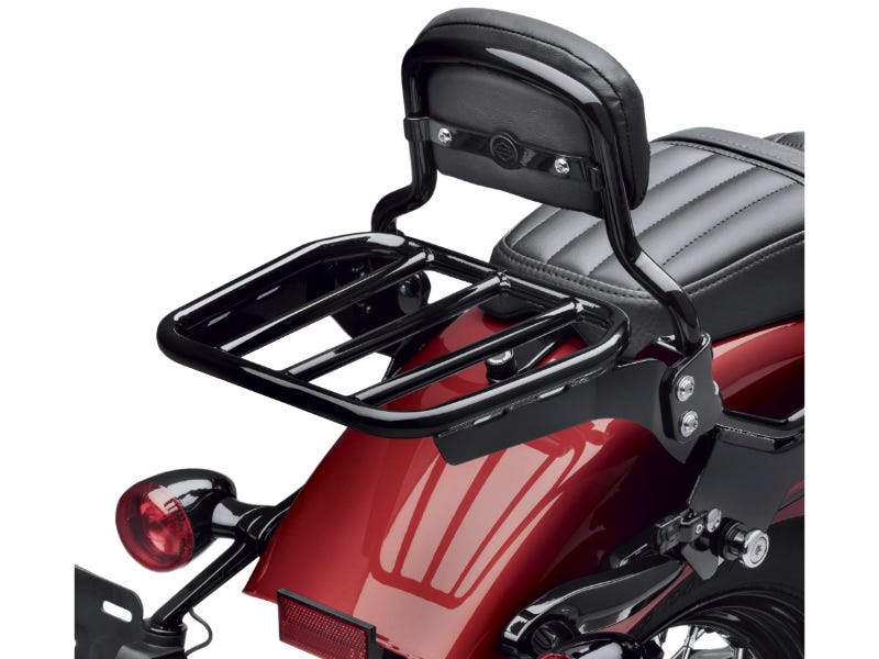 HARLEY-DAVIDSON SPORT LUGGAGE RACK FOR HOLDFAST SISSY BAR UPRIGHT - GLOSS BLACK