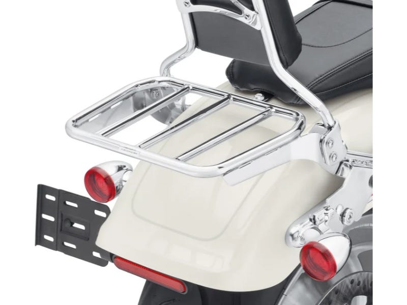 HARLEY-DAVIDSON SPORT LUGGAGE RACK FOR HOLDFAST SISSY BAR UPRIGHTS - CHROME