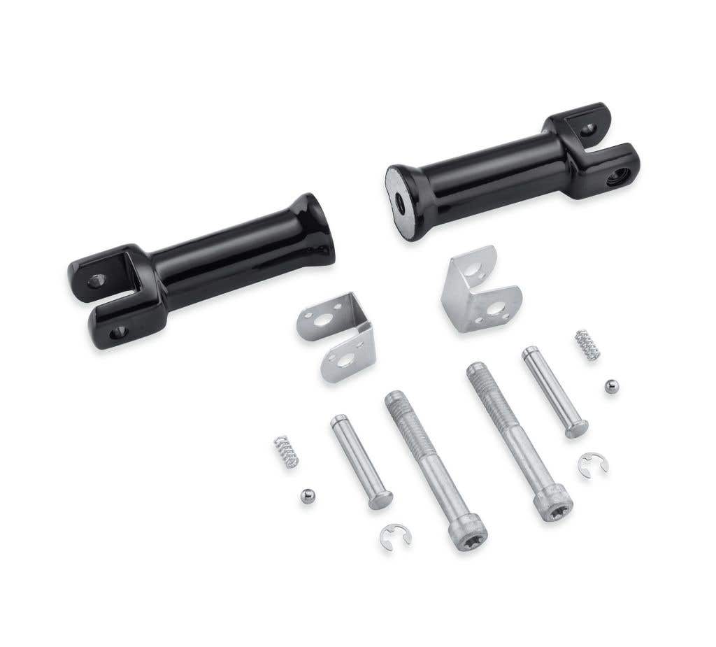 HARLEY-DAVIDSON PASSENGER FOOTPEG SUPPORT KIT - GLOSS BLACK