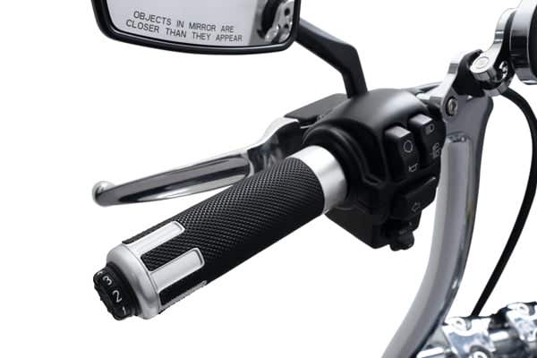 HARLEY-DAVIDSON SWITCHBACK COLLECTION-HEATED GRIPS - CLEAR ANODIZED