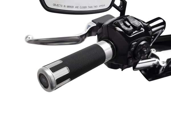HARLEY-DAVIDSON SWITCHBACK COLLECTION-HEATED GRIPS - CLEAR ANODIZED