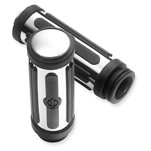 HARLEY-DAVIDSON CHROME AND RUBBER HAND GRIPS