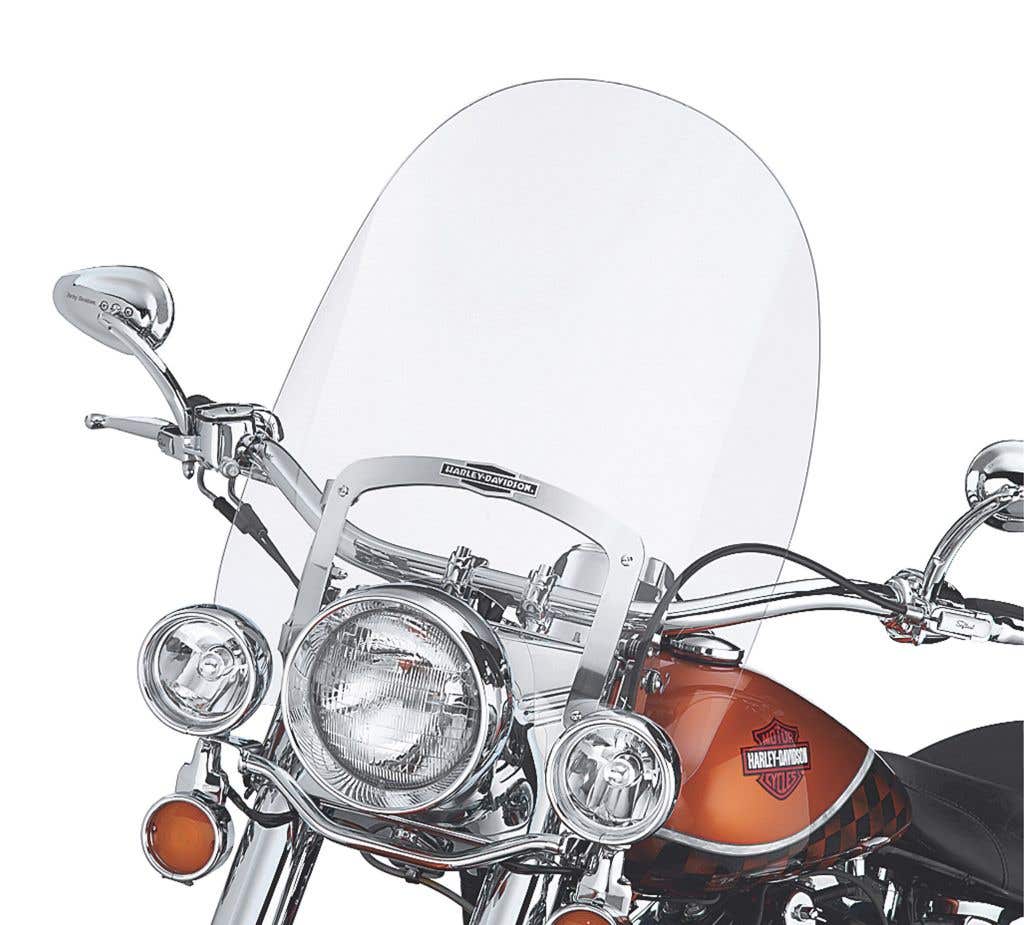 HARLEY-DAVIDSON KING-SIZE NOSTALGIC H-D DETACHABLES WINDSHIELD FOR FL SOFTAIL MODELS - 21 IN. CLEAR