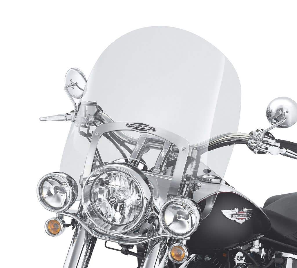 HARLEY-DAVIDSON KING-SIZE NOSTALGIC H-D DETACHABLES WINDSHIELD FOR FL SOFTAIL MODELS - 18 IN. LIGHT SMOKE