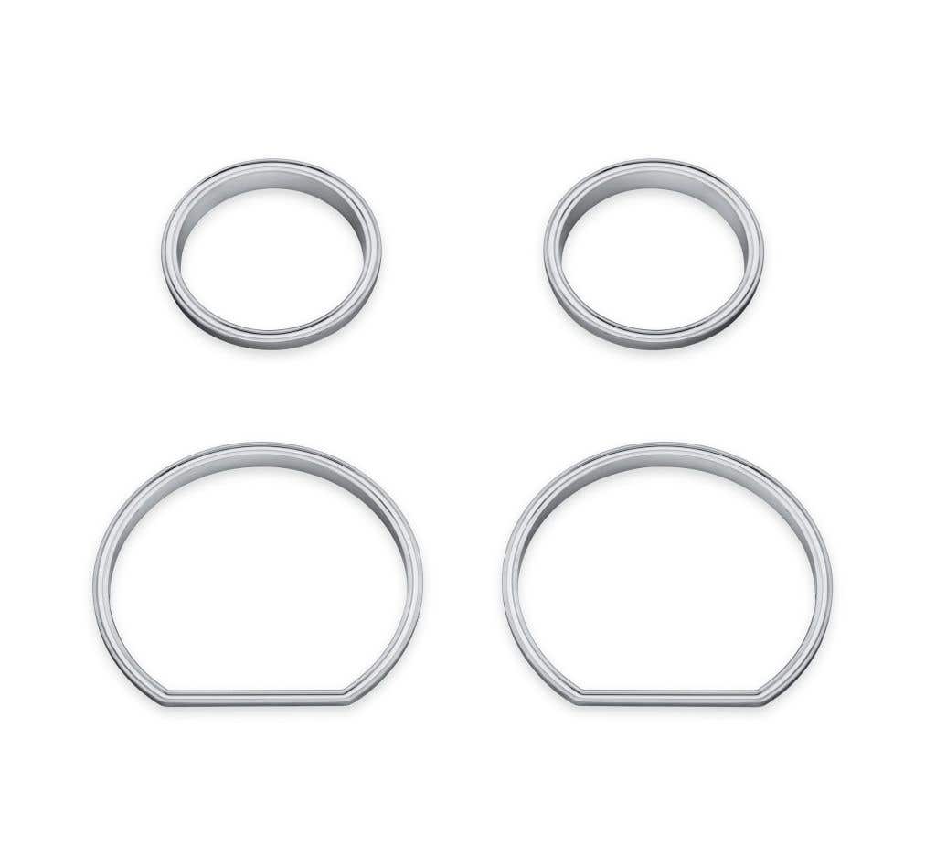 HARLEY-DAVIDSON DEFIANCE GAUGE BEZELS - 4-PIECE FAIRING KIT
