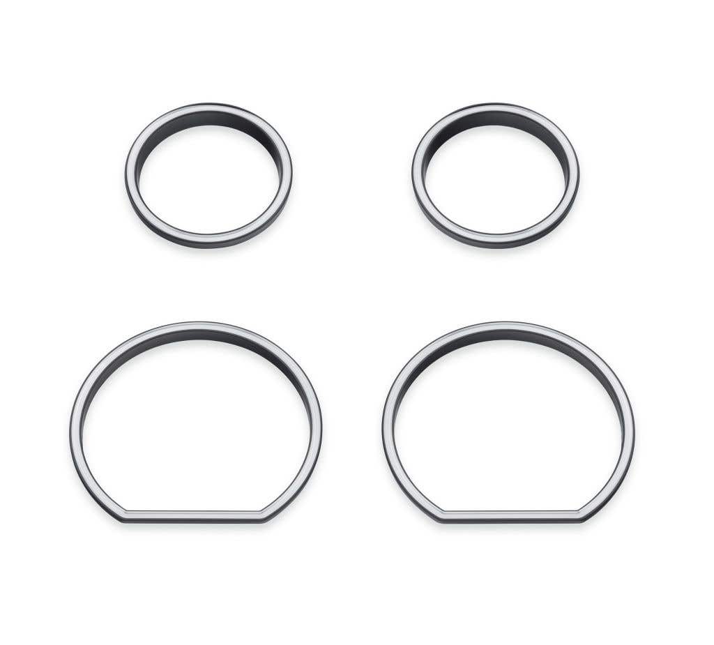 HARLEY-DAVIDSON DEFIANCE GAUGE BEZELS - 4-PIECE FAIRING KIT