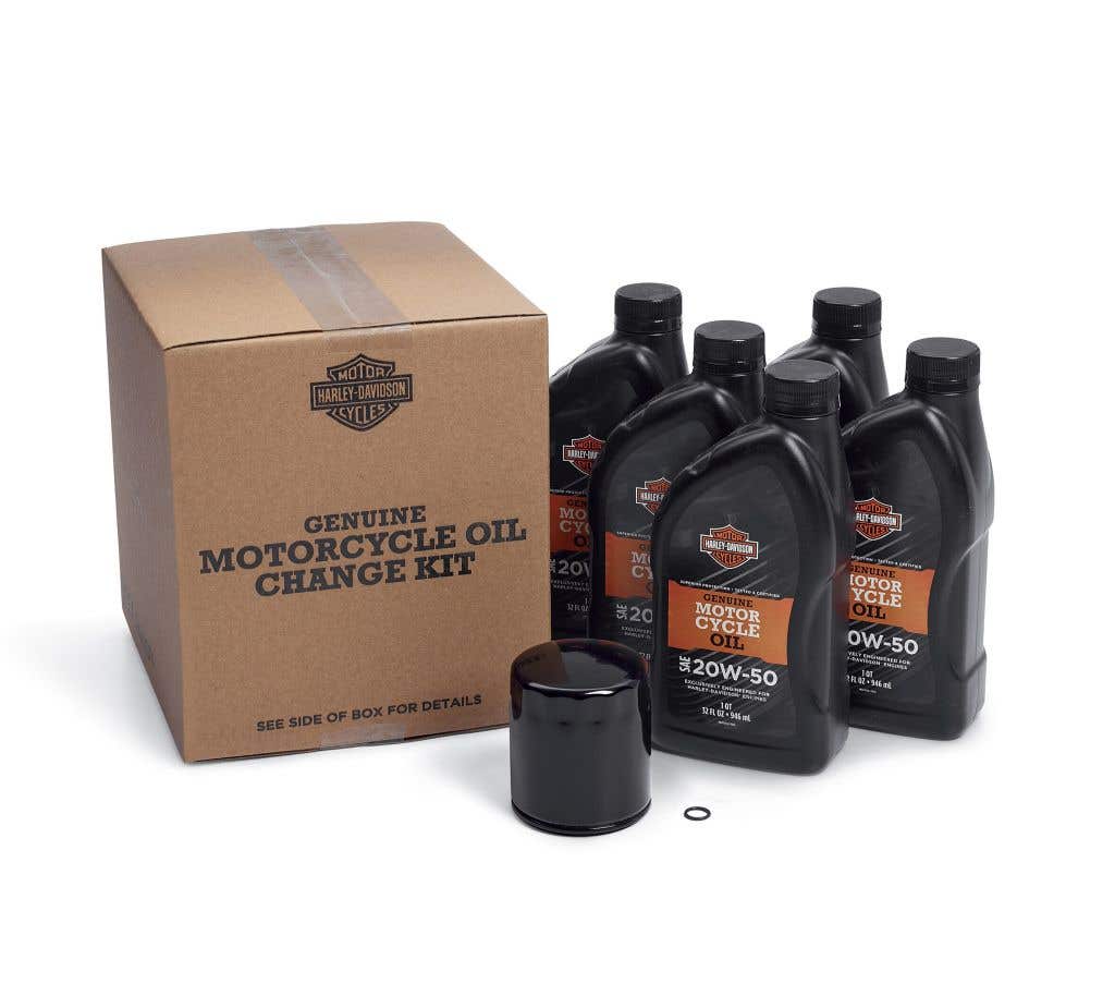 HARLEY-DAVIDSON 5 QT. H-D 360 MOTORCYCLE OIL CHANGE KIT  BLACK FILTER