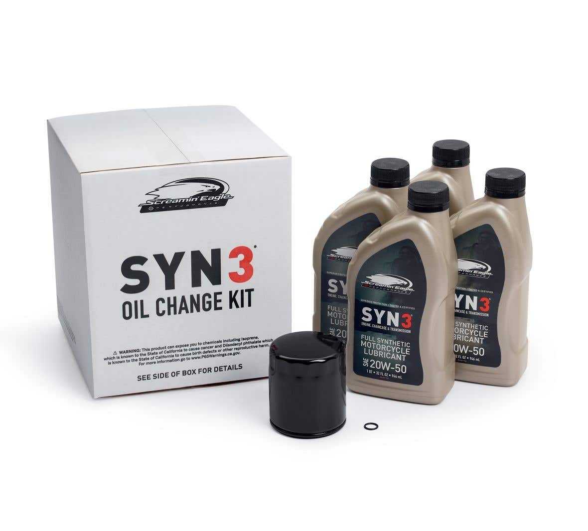 SCREAMIN' EAGLE 4 QT. SYN3 SYNTHETIC MOTORCYCLE LUBRICANT OIL CHANGE KIT